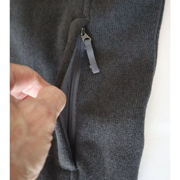 The North Face Women's Sz M Dark Gray Heather Maggy Fleece Full Zip Sweater - Picture 4 of 12